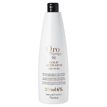 Окислитель Fanola Oro Therapy 6% (20 Vol.) для окрашивания волос с микрочастицами золота, 1000 мл