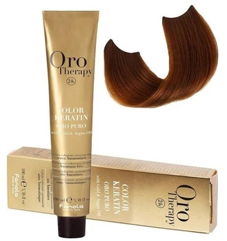 Безаміачна фарба для волосся Oro Therapy 100 мл Fanola №7/34 Русявий золотисто-мідний