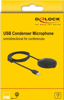 Мікрофон всеспрямований конденсаторний Delock USB для конференцій (4043619206728)