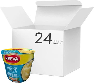 Упаковка пюре Reeva картофельного со вкусом сливок 40 г х 24 шт (4820179257816)