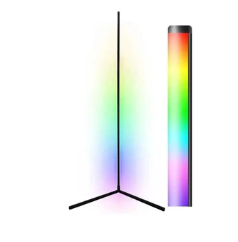 Напольная угловая RGB лампа светильник с пультом ДУ от USB с разными режимами свечения LED Floorlamp EL-2I90 Black/Черная