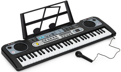 Duży keyboard pianino Multistore z mikrofonem i zasilaczem (5903769979639)