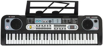 Duży keyboard pianino Multistore z mikrofonem i zasilaczem (5903769979639)