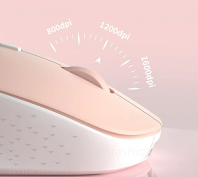 Мышь аккумуляторная беспроводная, бесшумная Duohao M17 2,4G+Bluetooth pink/розовая (ММ) 33943