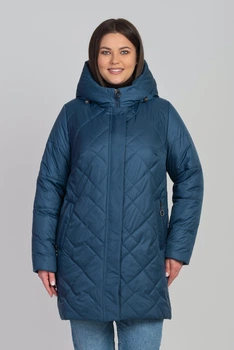 Куртка женская демисезонная большого размера UF-fashion LR -25 64 бирюзовый