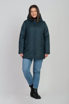 Куртка женская демисезонная большого размера UF-fashion LRS-21 64 бирюзовый