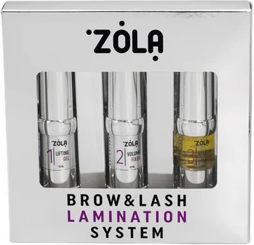 Набор составов для ламинирования Zola Silver Brow&Lash Lamination System 3 состава