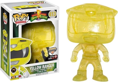 Фигурка Funko Pop Фанко Поп Могучие рейнджеры Желтый Рейнджер Power Rangers Morphing 10 см Serial PR YR 413