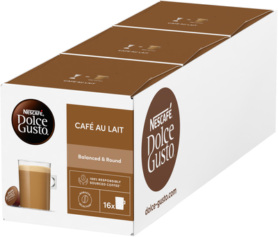 Набор Кофе в капсулах NESCAFE Dolce Gusto Cafe Au Lait 3 упаковки х 16 шт (7613033174674) 