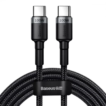 Кабель Baseus Type-C to Type-C 100W 2м Cafule Black/Grey (CATKLF-ALG1)