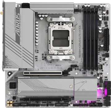 Материнская плата Gigabyte B650M Aorus Elite AX Ice (sAM5, AMD B650, PCI-Ex16) (B650M A ELITE AX ICE)