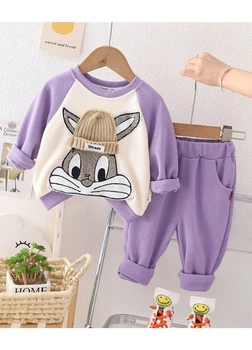 Детский костюм (кофта, штаны) Texier 104см фиолетовый KO554