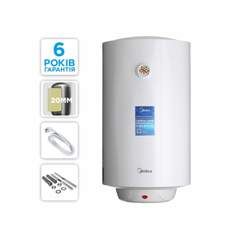 Бойлер 80 літрів Водонагрівач Midea D80-15F1 (D) сухий тен