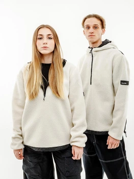 Толстовка унісекс Rains Tops Біло-чорний 2XS/XS (7d1853-OffWhite 2XS/XS)