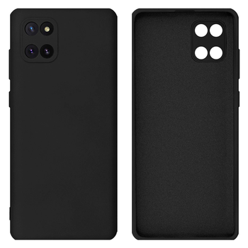 Чехол противоударный Silicone case защита камеры Kassel для Samsung Note 10 Lite (03) черный Black