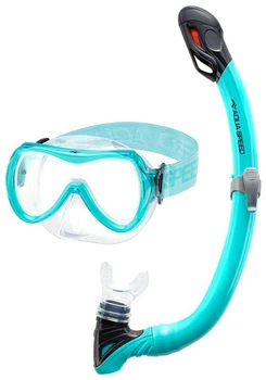 Набір маска і трубка Aqua Speed ALIZE FS + SAMOS 61091 бірюзовий Діт OSFM