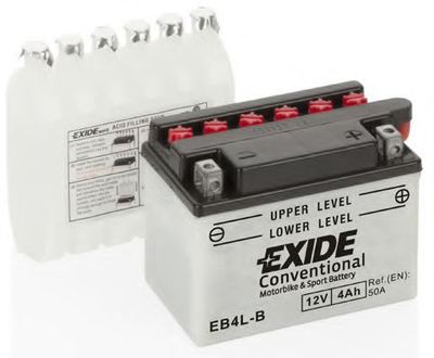 Акумулятор 4Ah-12v Exide (EB4L-B) (120х70х92) R, EN50 EB4L-B C.I.U Exide (EB4LB)