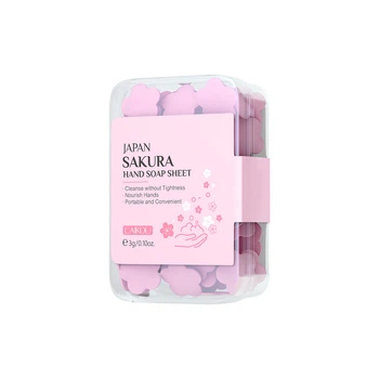 Бумажное дорожное мыло Laikou Sakura Japan hand soap sheet