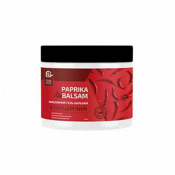 Массажный гель-бальзам dr.Clinic с перцем чили "Paprika Balsam", 500 мл