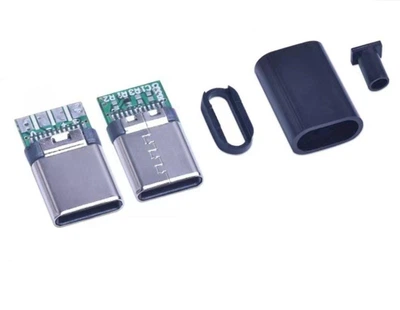 USB Type-C папа (male), 4pin, 3A коннектор / штекер / вилка, черный