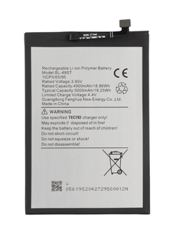 Акумулятор Tecno BL-49ST для Spark 10 / Spark 10 Pro / Spark 20 / Spark 20C (5000mAh)