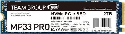 Накопитель SSD 2TB Team MP33 Pro M.2 2280 PCIe 3.0 x4 3D TLC (TM8FPD002T0C101)