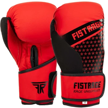 Перчатки боксерские на липучке Fistrage Fight Gear 5556 размер 10 унций Red-Black