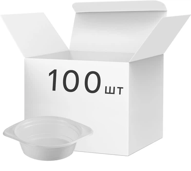 Упаковка тарілок BuroClean глибокі 500 мл х 100 шт Білі (1080102) (4823126804798)
