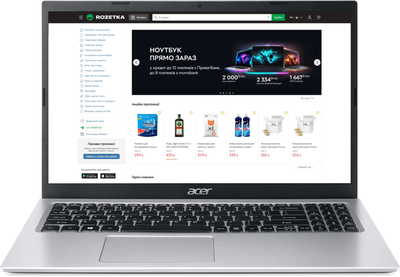 Ноутбук Acer Aspire 3 A315-35-C8RZ (NX.A6LEU.02R) Pure Silver