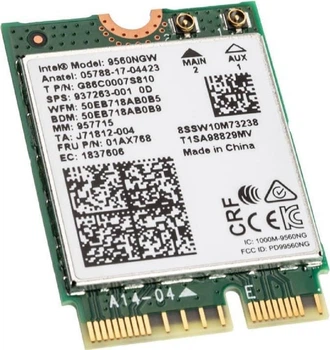 Двохдіапазонний адаптер модуль Wi-Fi + Bluetooth Intel Dual Band Wireless-AC 9560NGW (937263-001) Роз'єм M.2 2230 Key E (Socket 1)