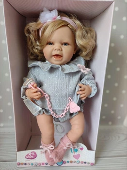 Іспанська лялька пупс з волоссям Baby Sweet Nina 1227 Berjuan, 50 см
