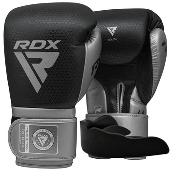 Боксерские перчатки RDX Inc искусственная кожа 16 унций серые (657317)