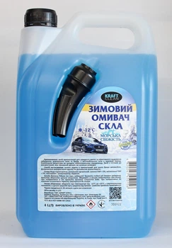 Зимовий омивач скла авто Kraft Clean 4л Морська свіжість - 12