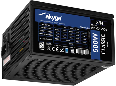 Zasilacz AKYGA AK-C1-500 ATX 500 W