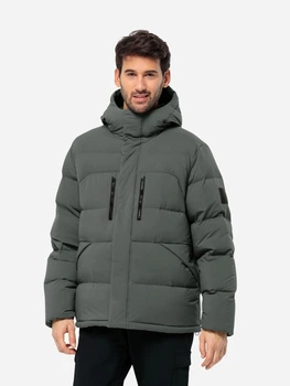 Пуховик зимний мужской Jack Wolfskin Roemertor Jkt M 1207421_4136 S Зеленый (4064886344722)
