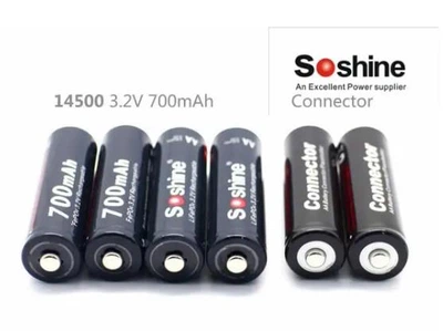 4 шт. Аккумуляторы LiFePO4 Soshine 14500 (AA) 3.2V 700mAh