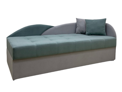 Диван кутовий Virkoni Маямі (правий) 193x83x73 см підйомник Лілі 32/Лілі 91 ментоловий/світло-сірий (4470302-01001203291)