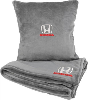 Подушка и плед в авто EVAtech из махры S для Honda серые (MBLMPSSGV060)