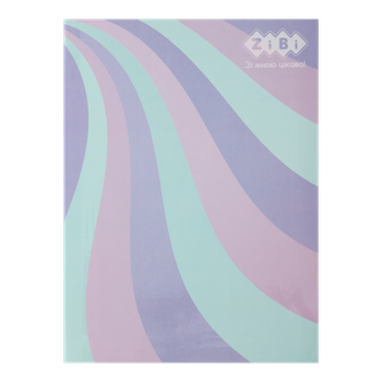 Блокнот А5 64арк ZB.12767-14 PATTERN клітинка, інтегрована обкладинка KIDS Line, блакитний (10)