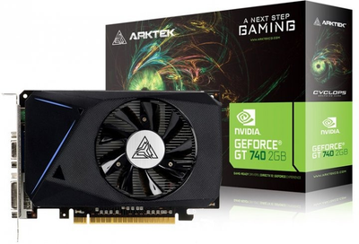 Видеокарта GeForce GT740, Arktek, 2Gb GDDR3, 128-bit, VGA/DVI/HDMI, 993/1800 MHz (AKN740D3S2GL1)