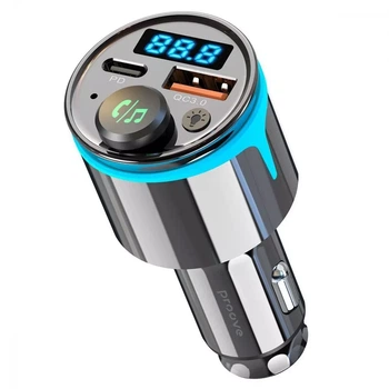 FM-трансмітер Proove FM Launcher Nexus АЗП 30W PD+QC3.0 Type-C+USB Black