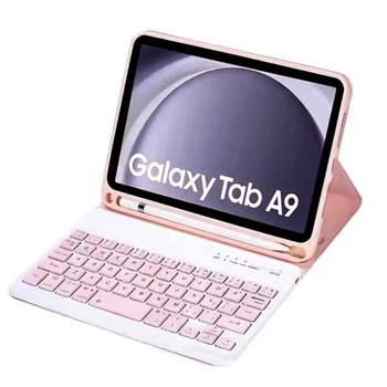 Чехол с Bluetooth - клавиатурой Glass Magnet Flip Cover 360 для Samsung Galaxy Tab A9 pink