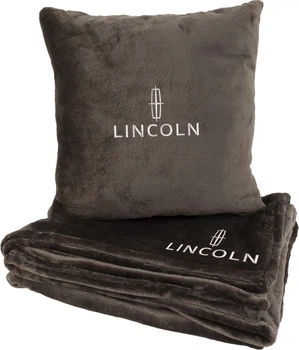 Подушка и плед в авто EVAtech из махры S для Lincoln коричневые (MBLMPSSZV069)