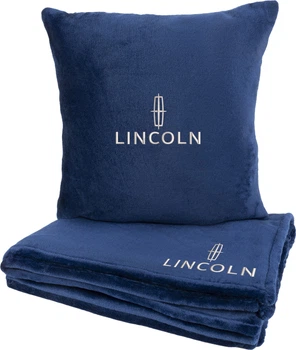 Подушка и плед в авто EVAtech из махры S для Lincoln синие (MBLMPSSLV069)