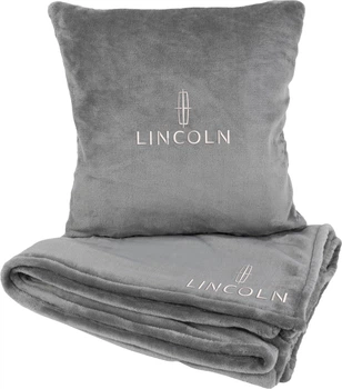 Подушка и плед в авто EVAtech из махры S для Lincoln серые (MBLMPSSGV069)