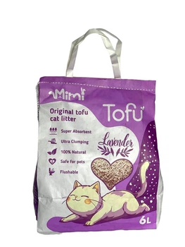 Соєвий наповнювач для котячого туалету MiMi CAT TOFU з ароматом лаванди, 6 л (4820276110199)