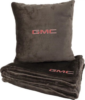 Подушка и плед в авто EVAtech из махры S для GMC коричневые (MBLMPSSZV070)