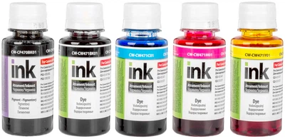 Комплект чернил ColorWay Canon CP470/CW471 Pigment/Dye-based (4х100 мл) BK/C/M/Y/PBK (CW-CW470/CW471SET01P)