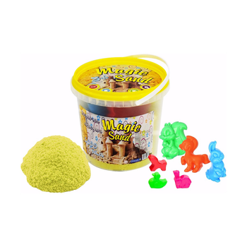 Кінетичний пісок Strateg Magic Sand жовтий у відрі 1 кг (372-6) 3832607