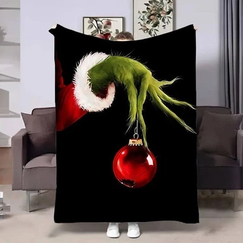 Плед 3D Гринч Black 17737 160х200 см 4978656